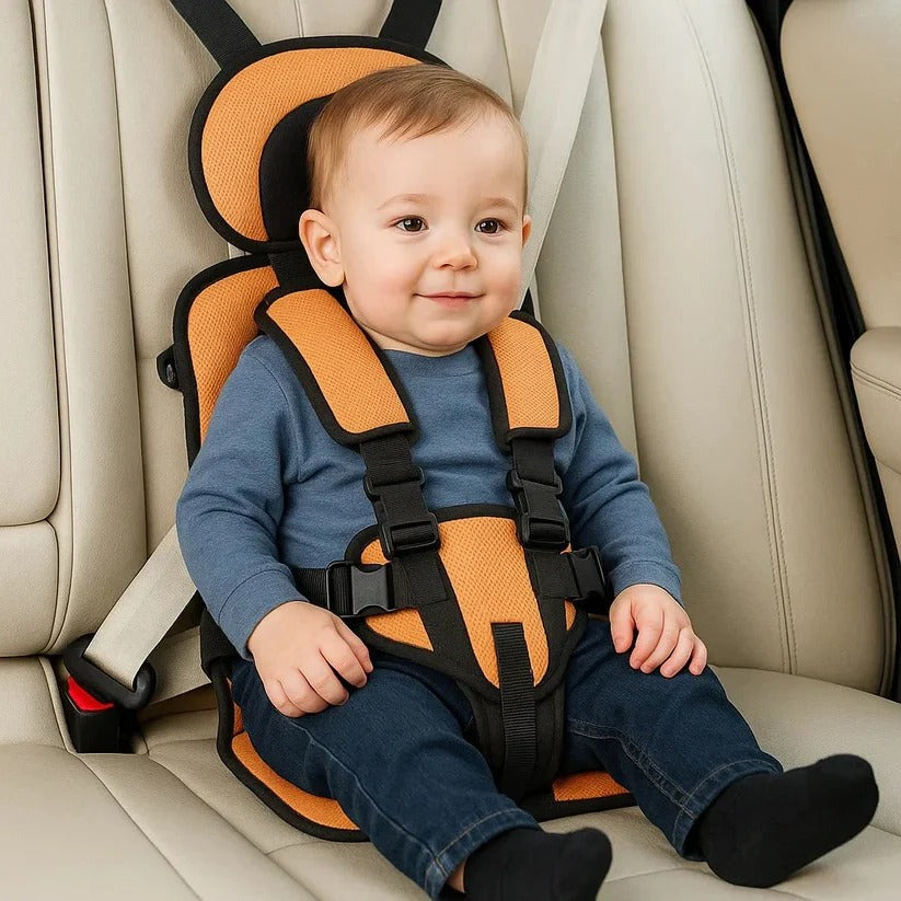 Portable Child Safety Harness Seat for Travel with 5-Point System Gray Foldable Booster for Taxis Rental Cars Everyday Outings Toddlers Kids | Thomler