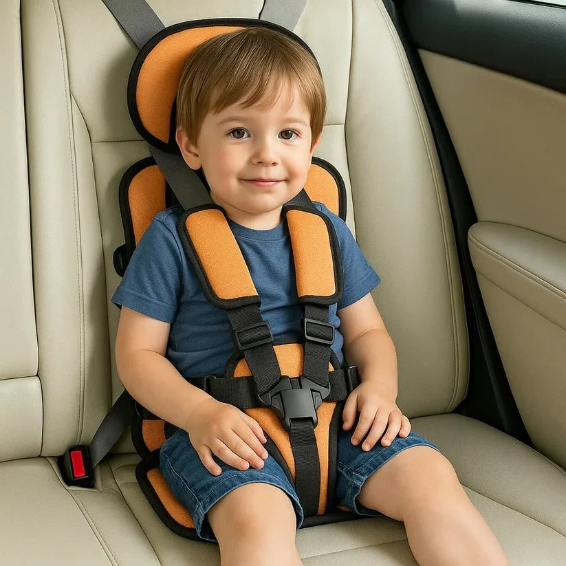 Portable Child Safety Harness Seat for Travel with 5-Point System Gray Foldable Booster for Taxis Rental Cars Everyday Outings Toddlers Kids | Thomler