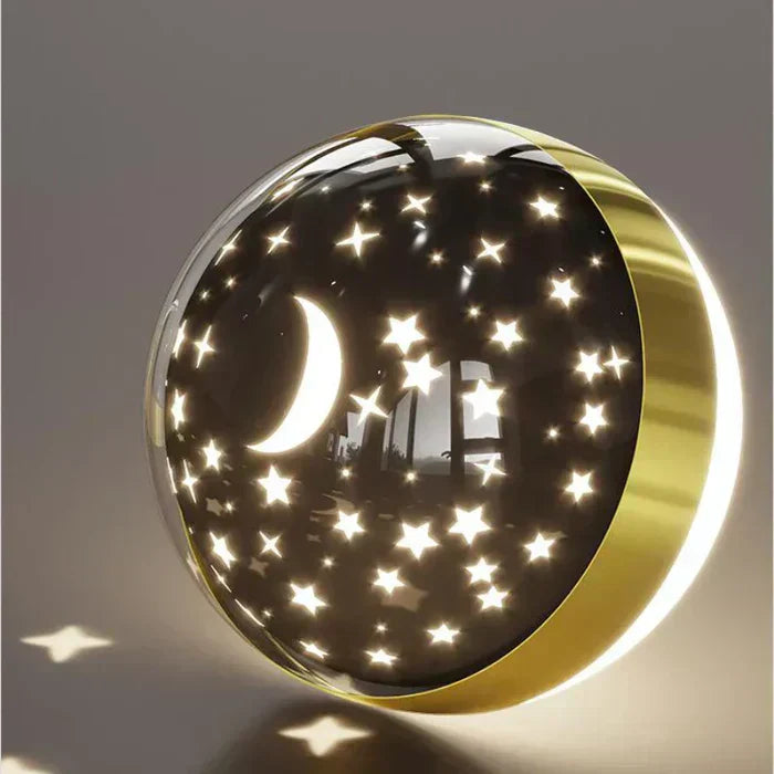 Wall Lamp Metal LED Warm White Gold Astronaut Nursery Bedroom Space Theme Lighting | Thomler