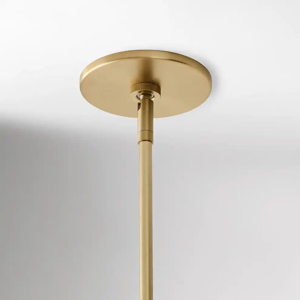 Pendant Light Opal Glass 16 in Antique Brass Dining Room Living Room Hanging Ceiling Lamp | Thomler