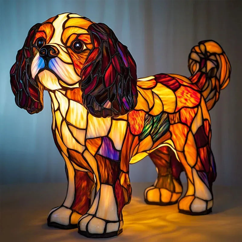 Dog Night Light Sculpture – Handcrafted LED Animal Lamp for Bedside, Nursery & Living Room Decor | Thomler