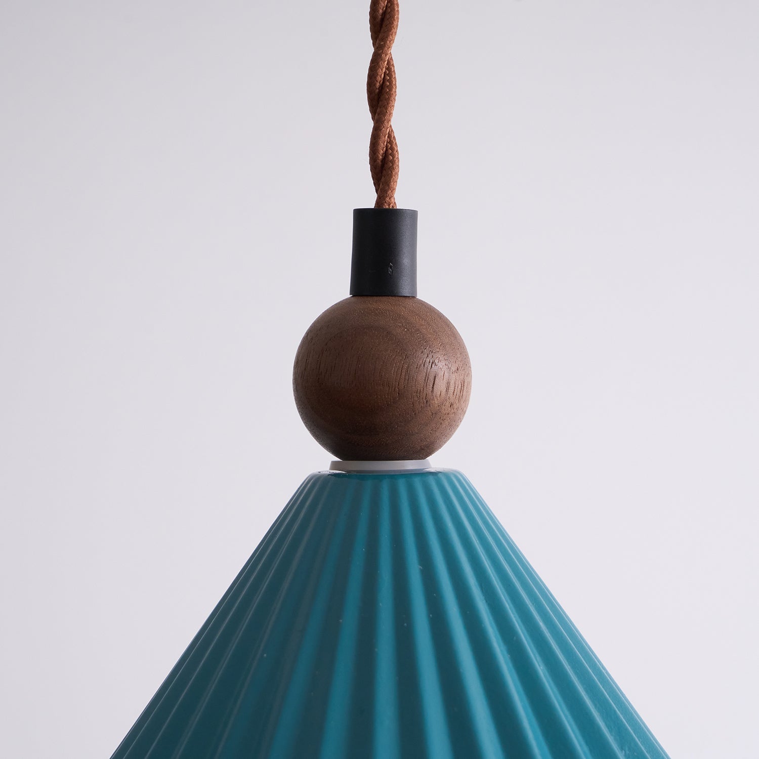 Pendant Light Ceramic Shade 7.8 in Adjustable Blue Dining Kitchen Hanging Ceiling Lamp | Thomler