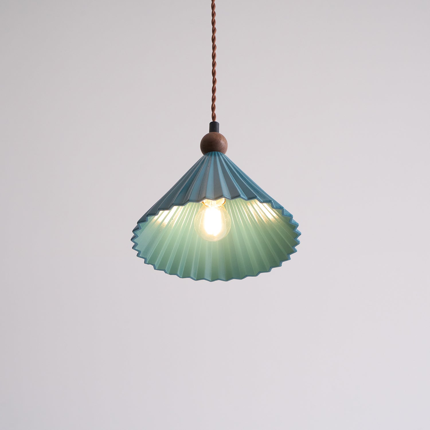 Pendant Light Ceramic Shade 7.8 in Adjustable Blue Dining Kitchen Hanging Ceiling Lamp | Thomler
