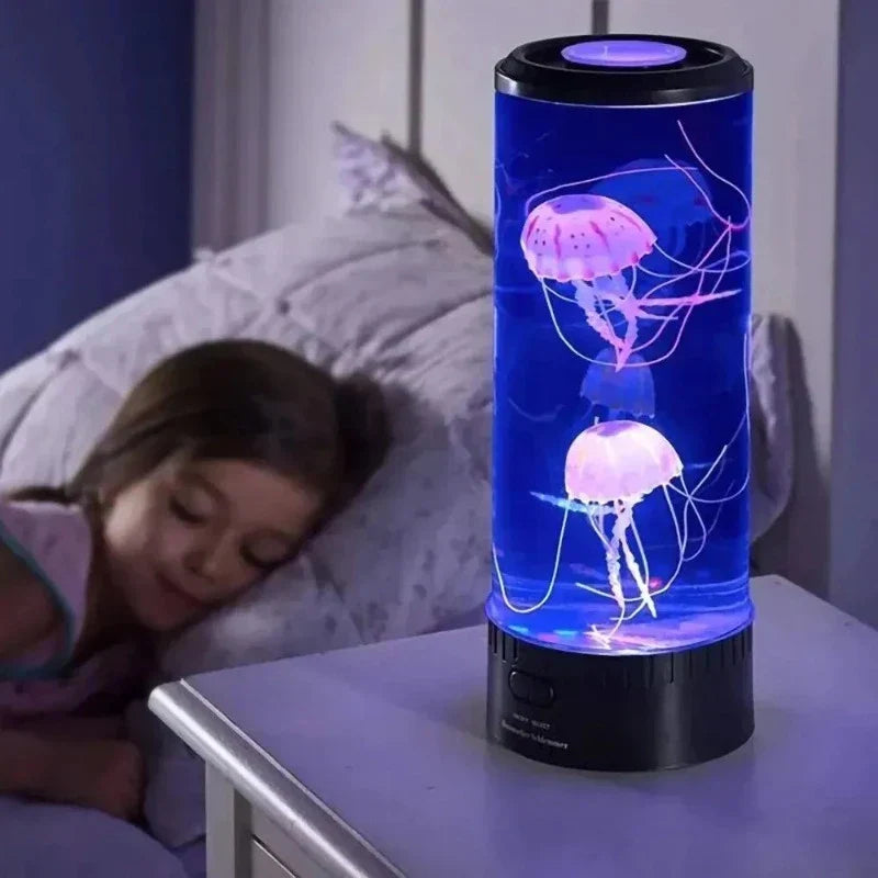 Color-Changing LED Jellyfish Mood Lamp with Flowing Tentacles for Relaxation & Decor | Thomler