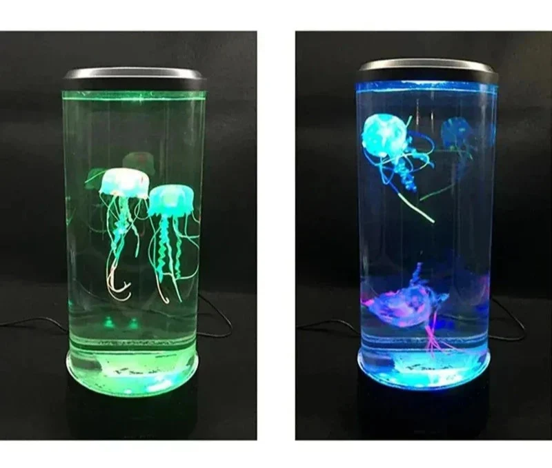 Color-Changing LED Jellyfish Mood Lamp with Flowing Tentacles for Relaxation & Decor | Thomler