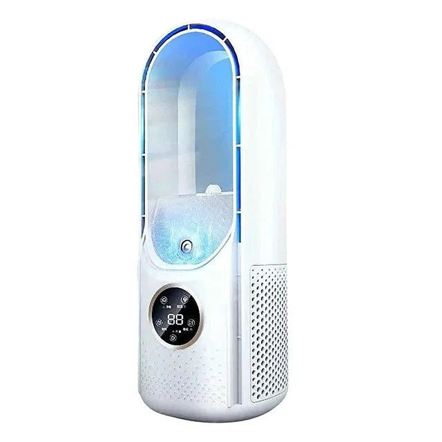 Portable Bladeless Air Cooler Fan Whisper-Quiet Desktop Personal AC Unit Smooth Airflow Energy Saving Compact Design for Home Office Bedroom | Thomler