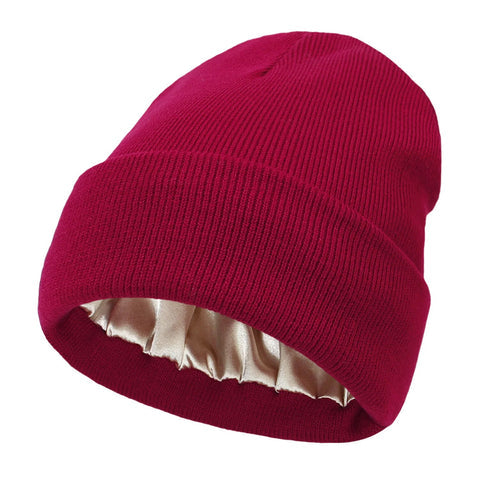 Silk-Lined Winter Beanie for Women – Protects Hair from Frizz, Static & Cold – Soft Wool Hat with Smooth Interior Lining for Everyday Wear | Thomler