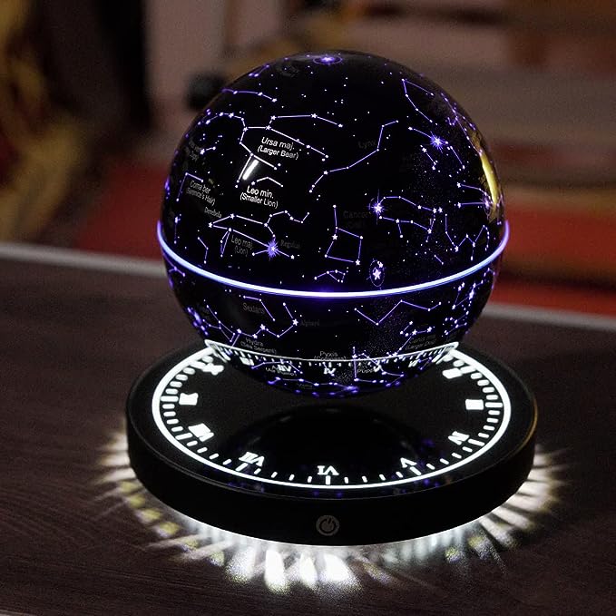 Magnetic Levitation Floating Globe Night Light with 360° Rotation Star Map Sphere for Bedroom Office Living Room Desk Decor | Thomler