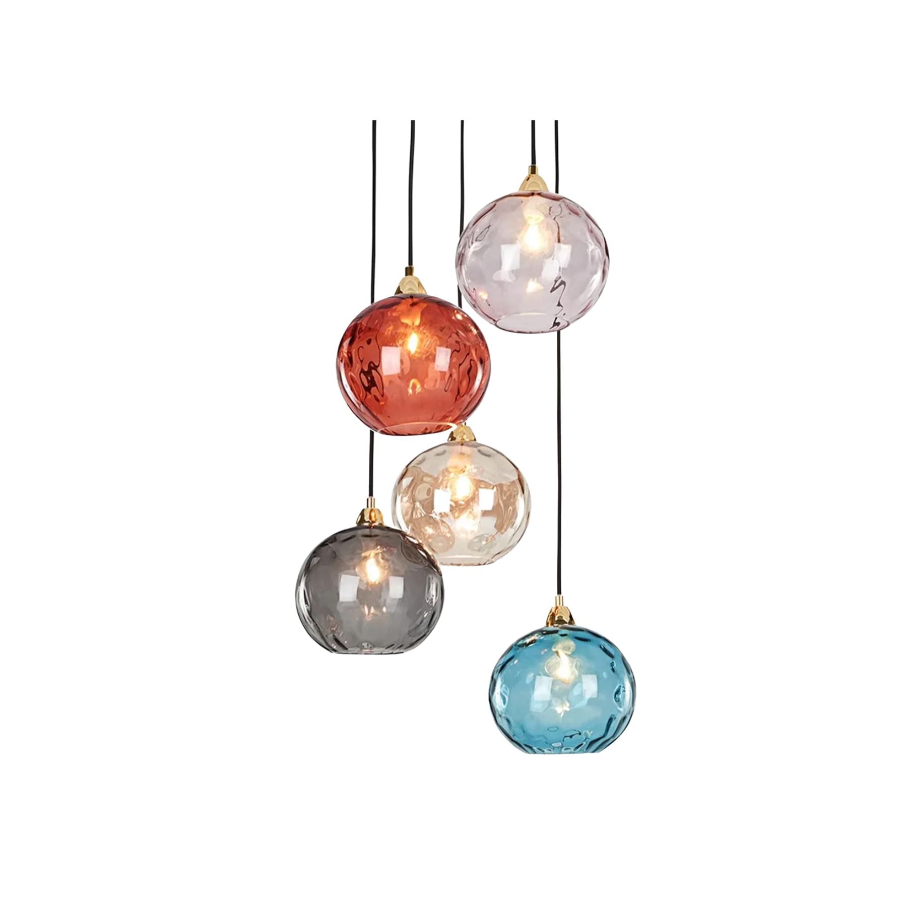 Pendant Light Glass Globe E26 20.0 cm Grey Dining Room Bedroom Hanging Ceiling Lamp Modern Ambient Lighting | Thomler