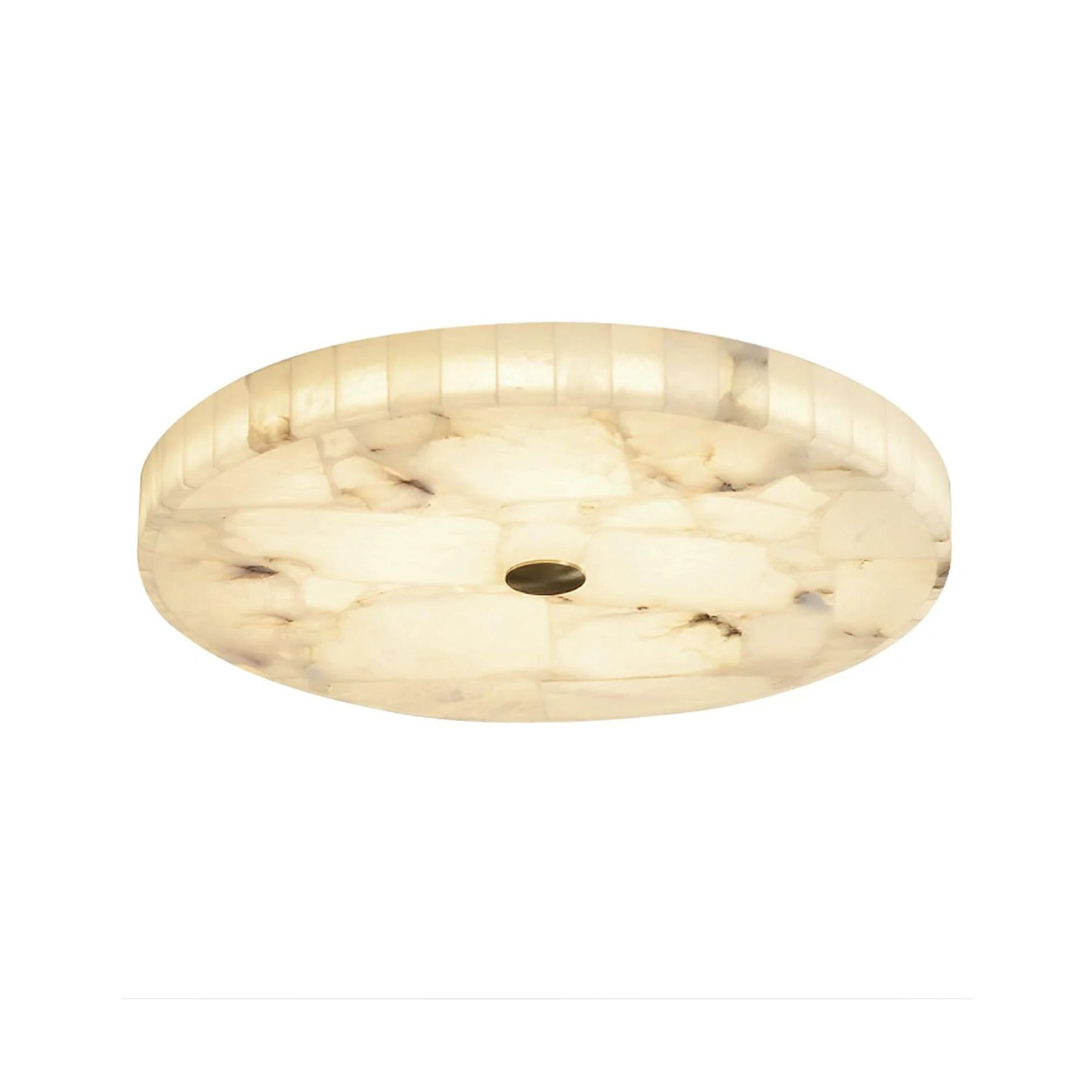 Ceiling Lamp Alabaster LED 5.0 cm White Gold Living Room Hallway Ambient Lighting Modern Indoor Round Light Fixture | Thomler