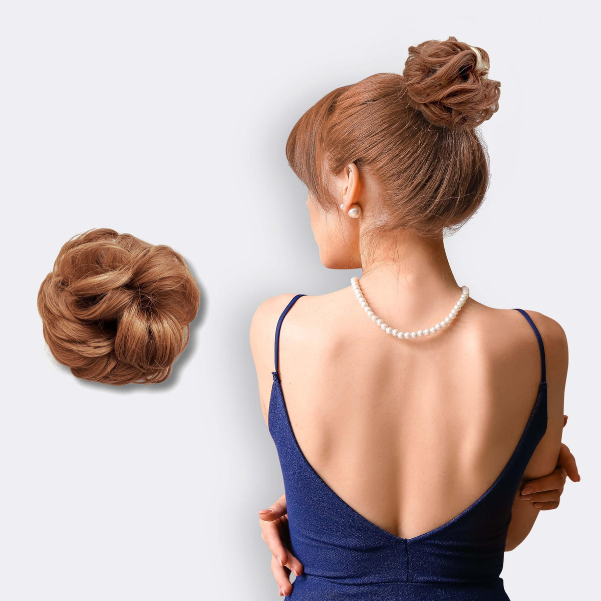 Messy Bun Hair Scrunchie – Instant Volume Ponytail Wrap for Thin or Fine Hair | Thomler