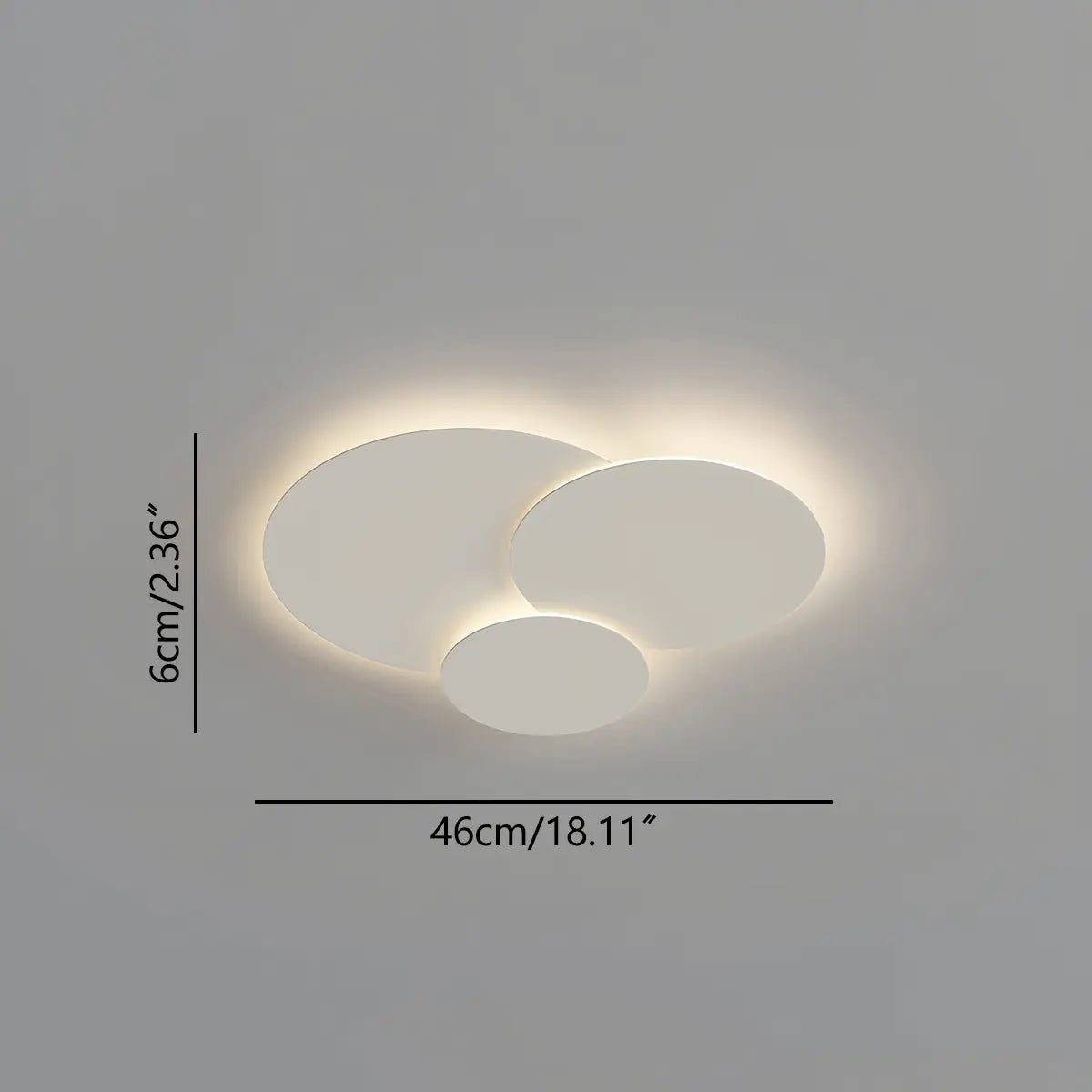 Ceiling Light Integrated LED Adjustable Discs White Dimmable Living Room Bathroom Modern Flush Mount Lighting Remote Control | Thomler