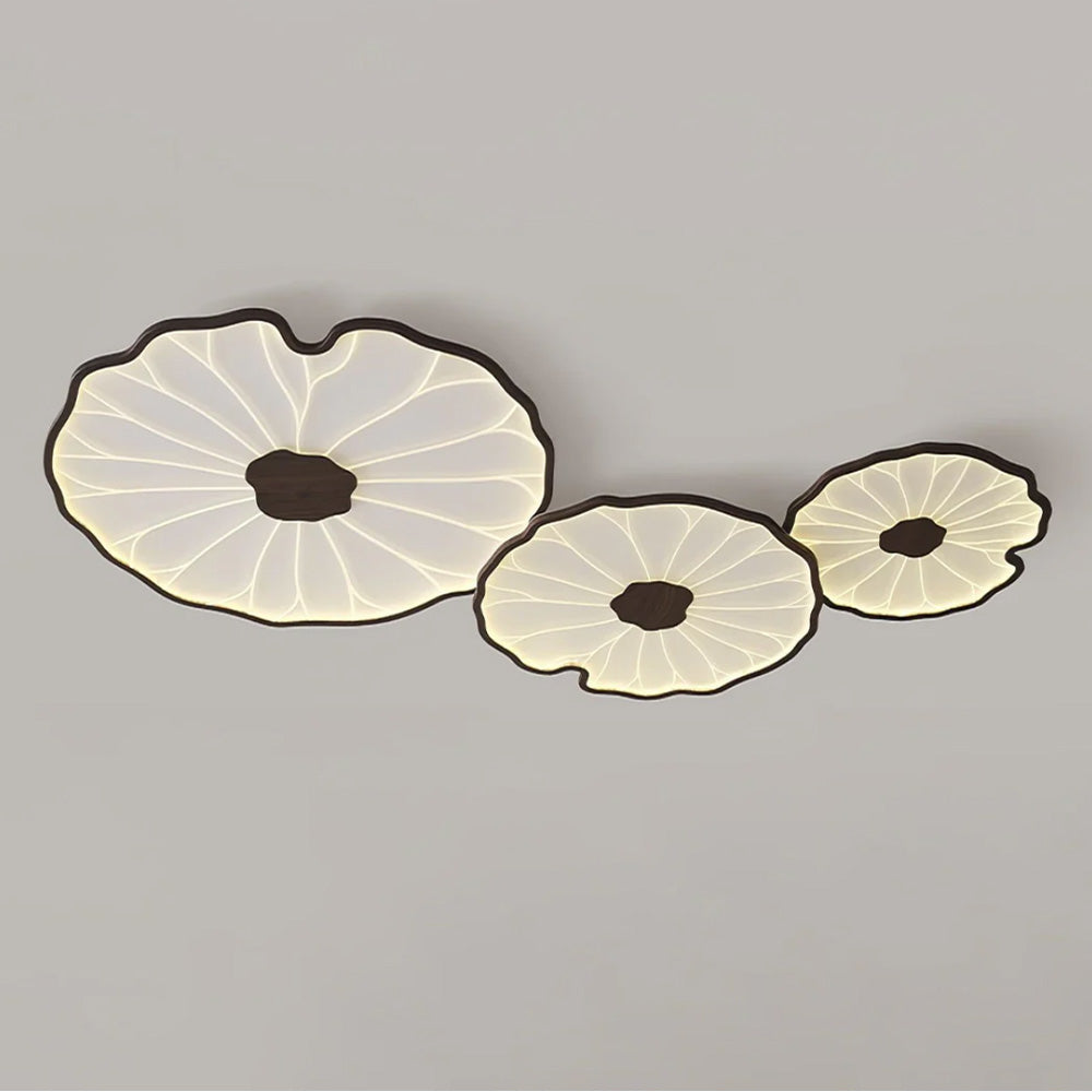 Ceiling Lamp Acrylic Lotus Leaf LED Ø 30.0 cm Bedroom Hallway Living Room Flush Mount Modern Round Light Fixture | Thomler