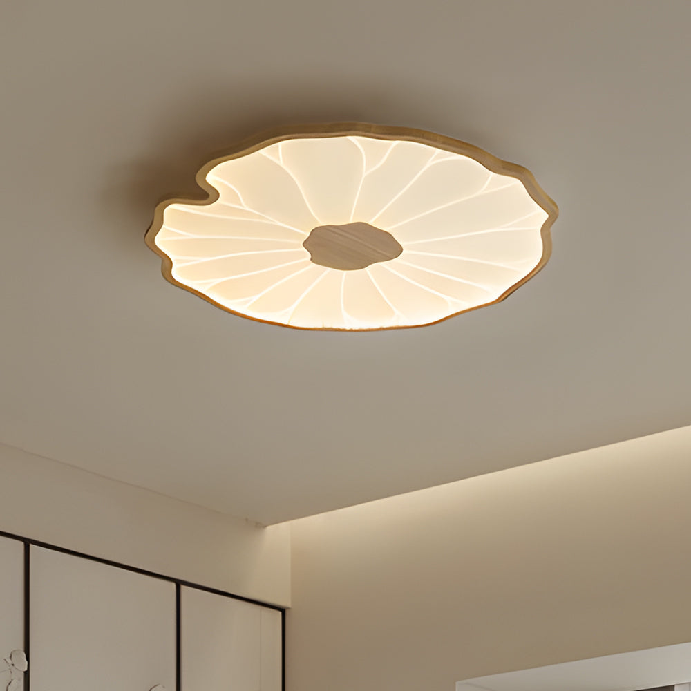 Ceiling Lamp Acrylic Lotus Leaf LED Ø 30.0 cm Bedroom Hallway Living Room Flush Mount Modern Round Light Fixture | Thomler