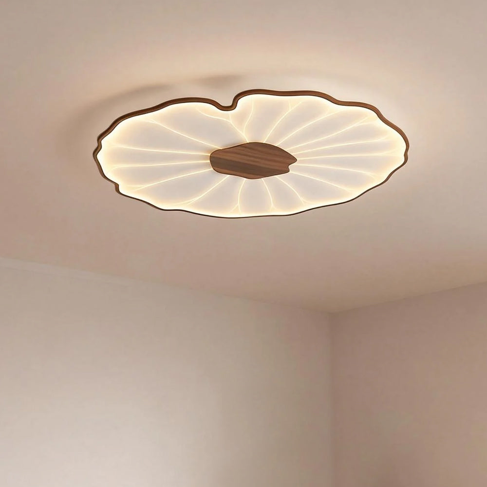 Ceiling Lamp Acrylic Lotus Leaf LED Ø 30.0 cm Bedroom Hallway Living Room Flush Mount Modern Round Light Fixture | Thomler