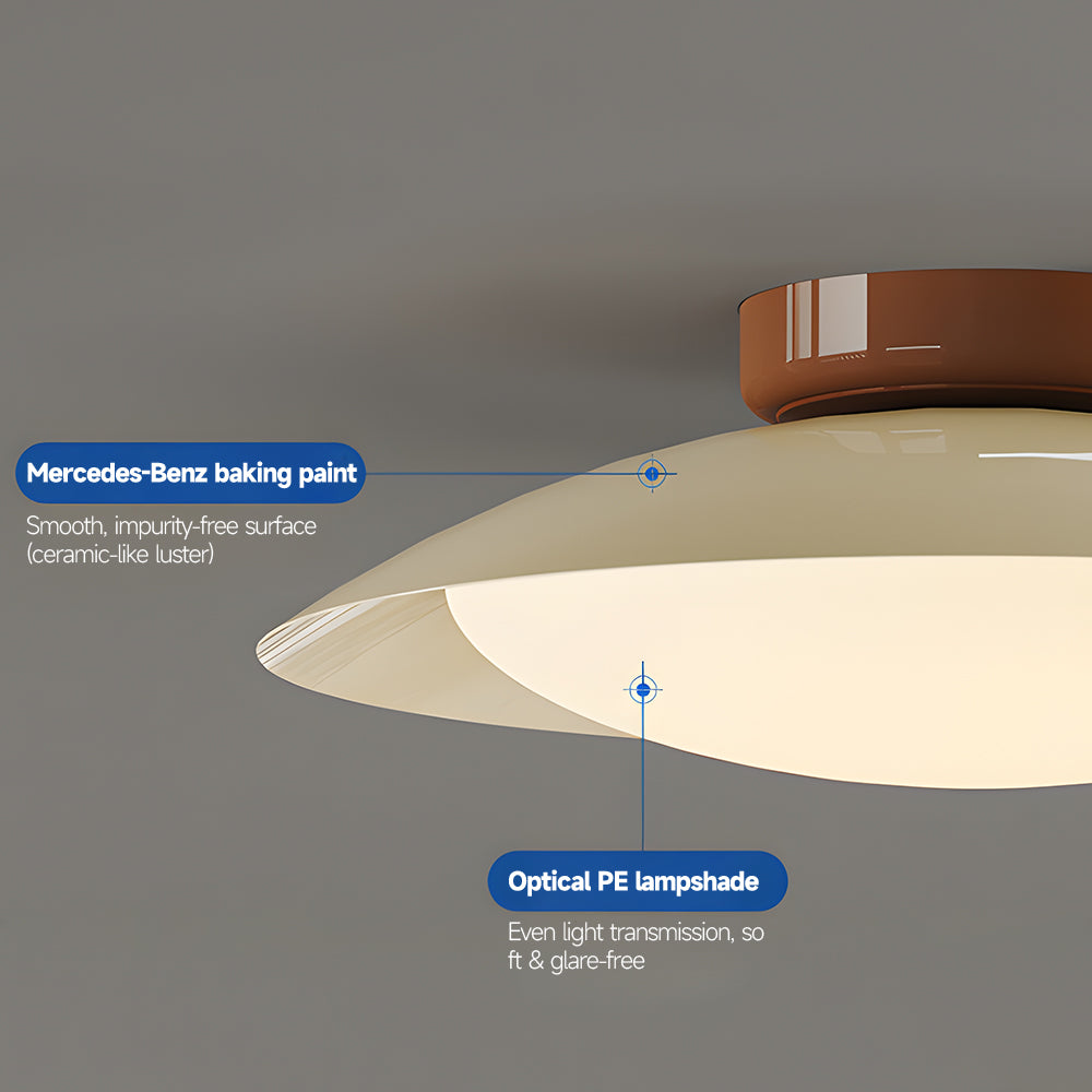 Ceiling Light Metal Dome 17.7 in Indoor Use Serene Mid-Century Style Warm Glow | Thomler