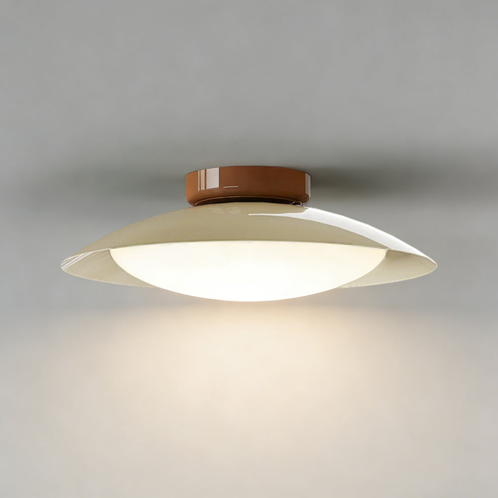 Ceiling Light Metal Dome 17.7 in Indoor Use Serene Mid-Century Style Warm Glow | Thomler