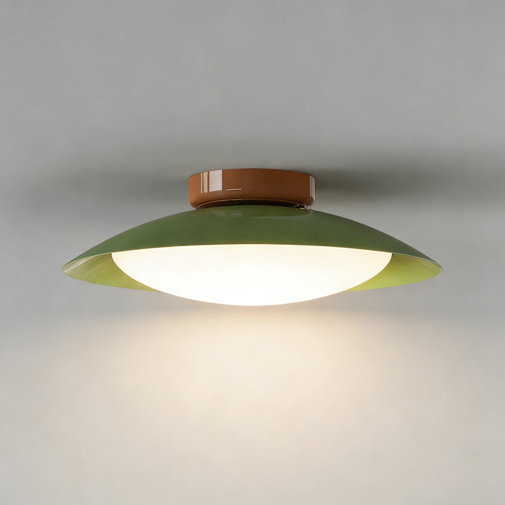Ceiling Light Metal Dome 17.7 in Indoor Use Serene Mid-Century Style Warm Glow | Thomler