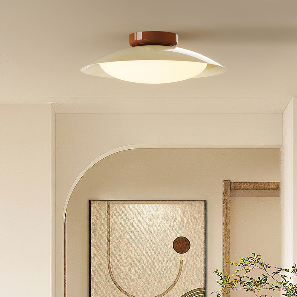 Ceiling Light Metal Dome 17.7 in Indoor Use Serene Mid-Century Style Warm Glow | Thomler