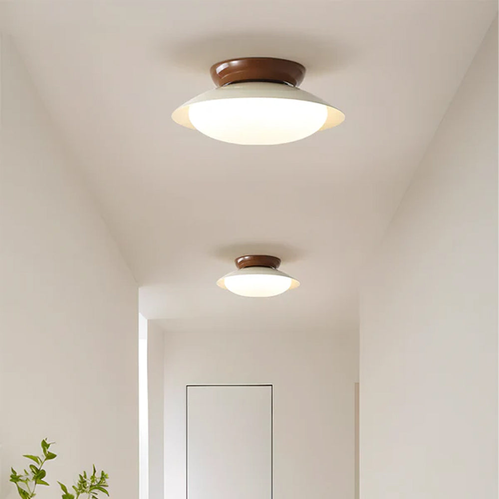 Ceiling Light Metal Dome 17.7 in Indoor Use Serene Mid-Century Style Warm Glow | Thomler