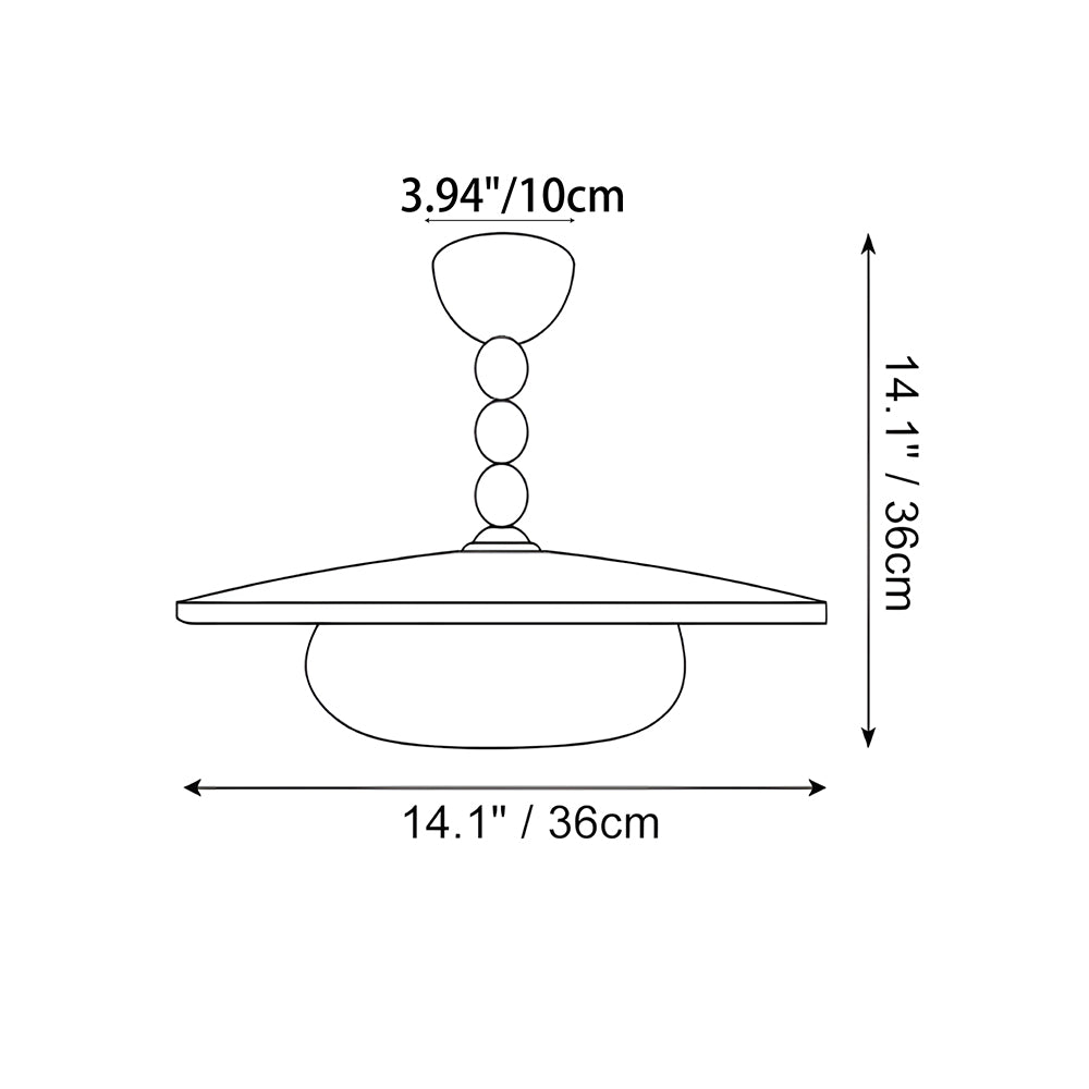 Ceiling Light Wood 14.1 in Indoor Warm Glow Brass Accents Modern Dining Living Room Bedroom Fixture | Thomler