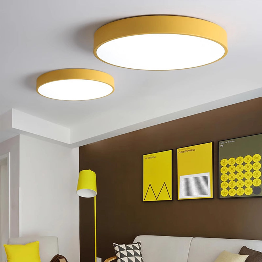 Ceiling Light Acrylic Extra-Thin 15.8 in Indoor Modern Circular LED Lighting Bedroom Dining Room Living Room | Thomler
