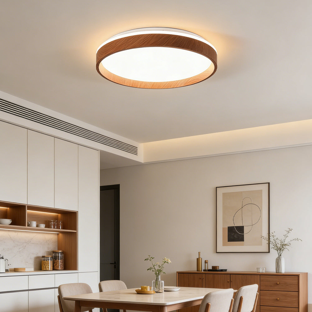 Ceiling Light Acrylic Round 15.7 in 2.8 in Indoor Bedroom Living Room LED Modern Minimalist Flush Mount Fixture | Thomler