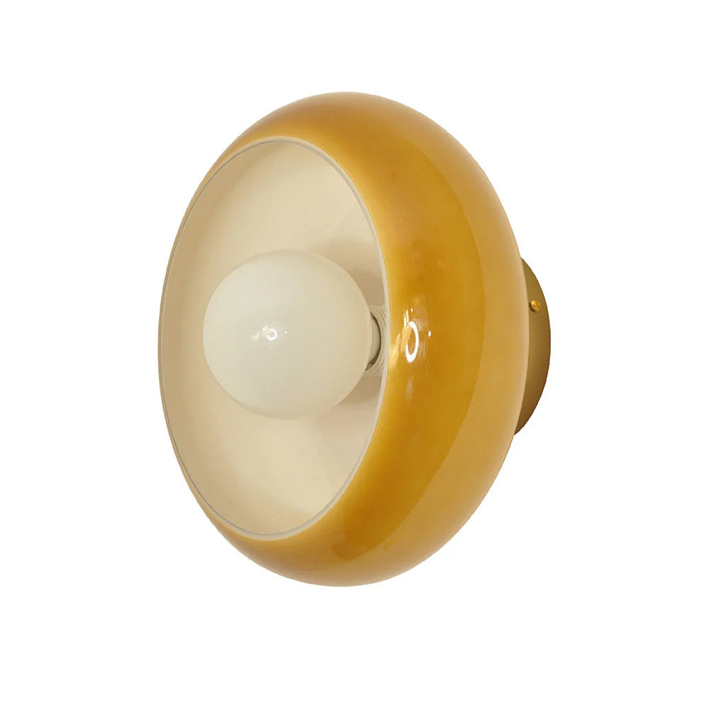 Ceiling Light Glass 11 in Semi Flush Mount Indoor Bedroom Hallway Living Room Pendant Lamp Modern Mid Century Style | Thomler