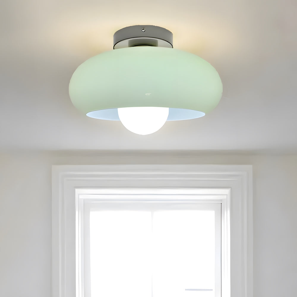 Ceiling Light Glass 11 in Semi Flush Mount Indoor Bedroom Hallway Living Room Pendant Lamp Modern Mid Century Style | Thomler