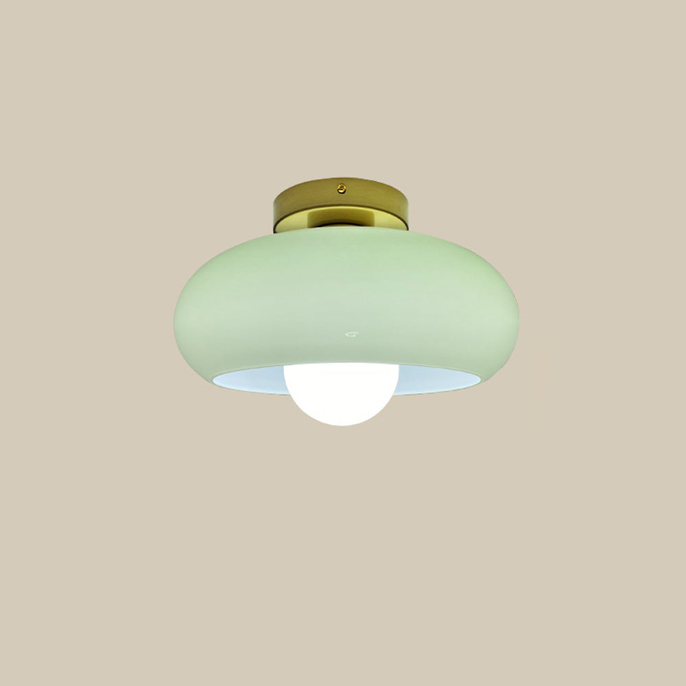 Ceiling Light Glass 11 in Semi Flush Mount Indoor Bedroom Hallway Living Room Pendant Lamp Modern Mid Century Style | Thomler