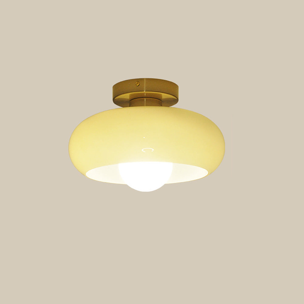 Ceiling Light Glass 11 in Semi Flush Mount Indoor Bedroom Hallway Living Room Pendant Lamp Modern Mid Century Style | Thomler