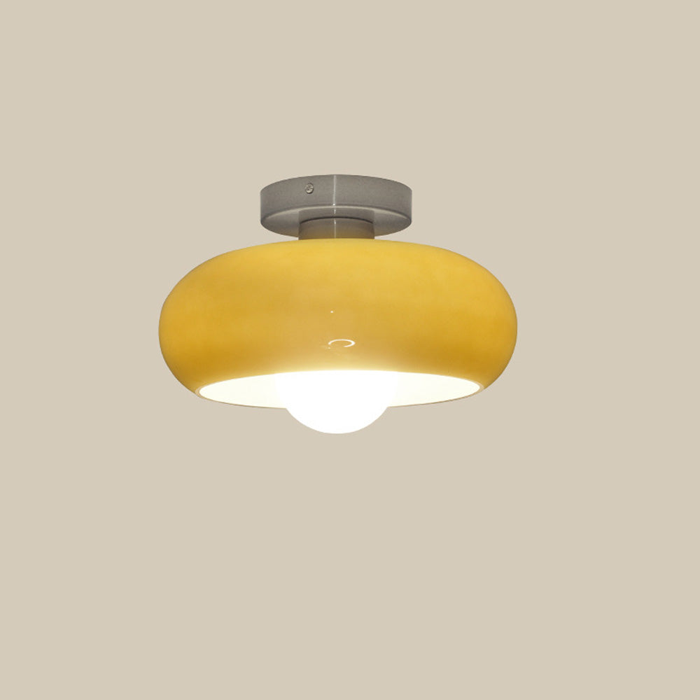Ceiling Light Glass 11 in Semi Flush Mount Indoor Bedroom Hallway Living Room Pendant Lamp Modern Mid Century Style | Thomler