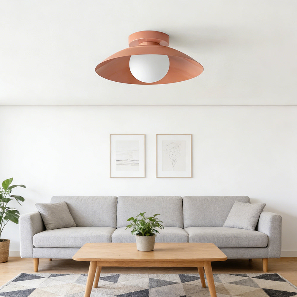 Ceiling Light Metal 12.6 in Flush Mount Indoor Kitchen Dining Room LED Fixture Modern Minimalist Design | Thomler