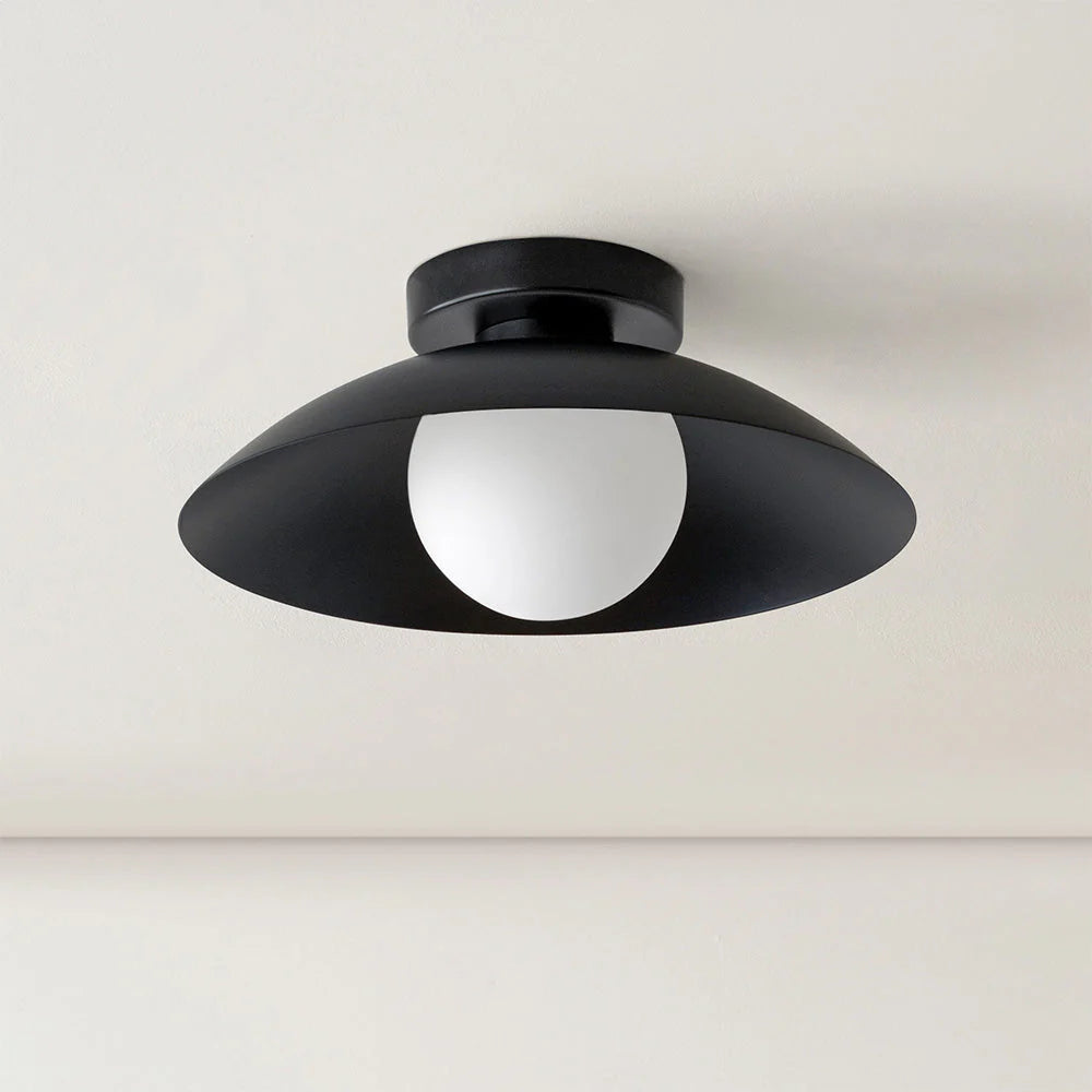 Ceiling Light Metal 12.6 in Flush Mount Indoor Kitchen Dining Room LED Fixture Modern Minimalist Design | Thomler