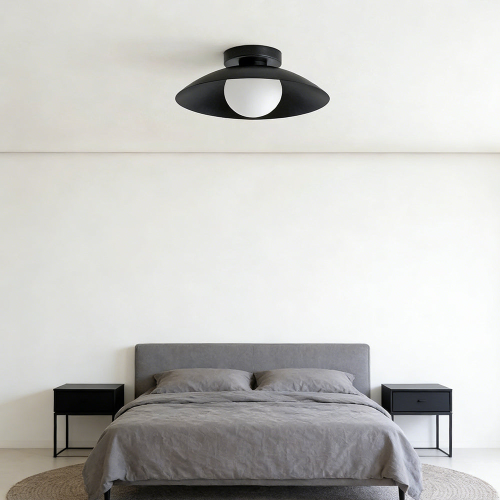 Ceiling Light Metal 12.6 in Flush Mount Indoor Kitchen Dining Room LED Fixture Modern Minimalist Design | Thomler