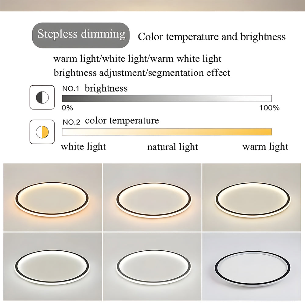 Ceiling Light Aluminum LED 11.8 in Ultra-Thin Indoor Living Room Bedroom Dining Room Office Modern Fixture | Thomler