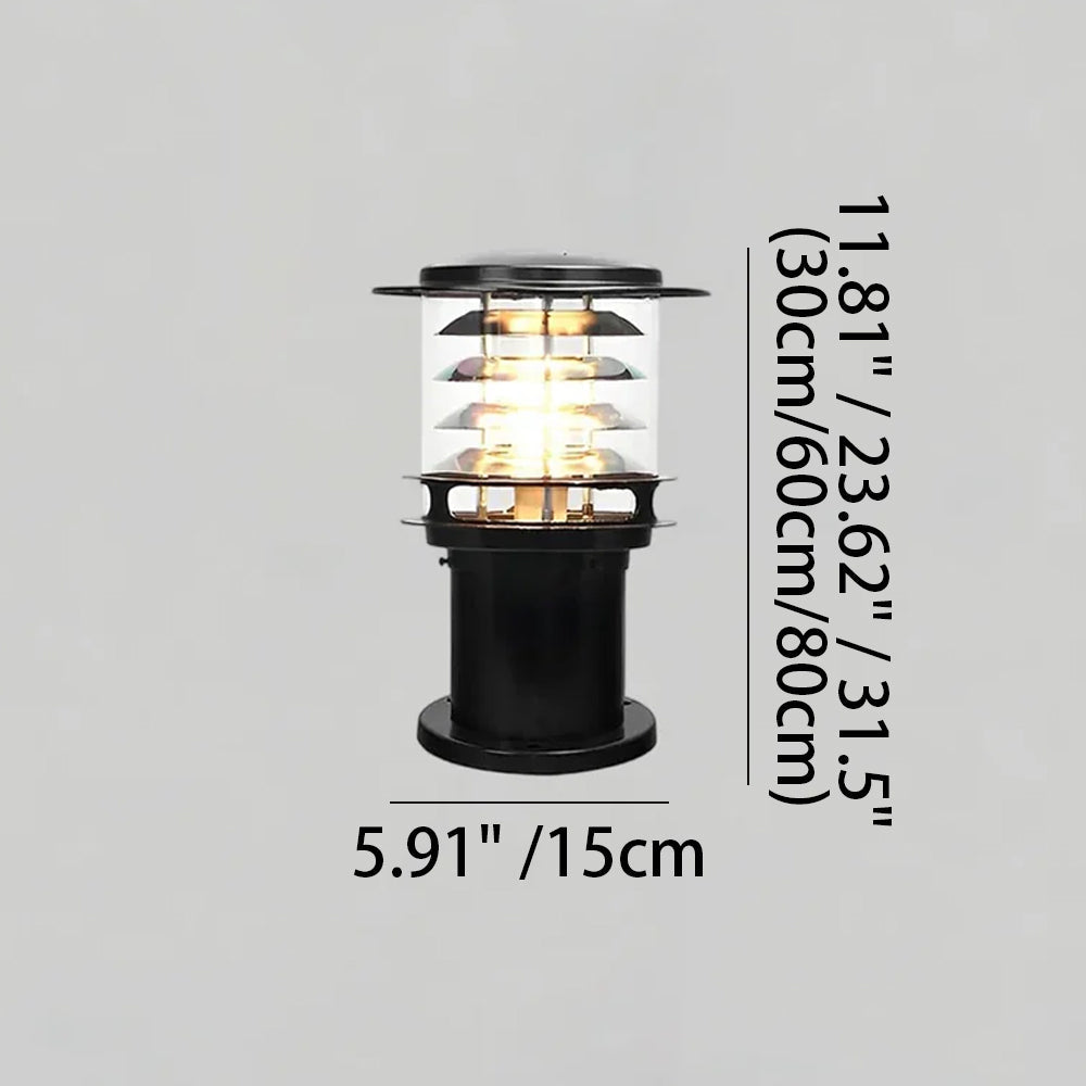 Outdoor Lamp Cast Aluminium Ø 15.0 cm IP65 Black Garden Path Driveway Patio Standing Light E27 Weather Resistant | Thomler