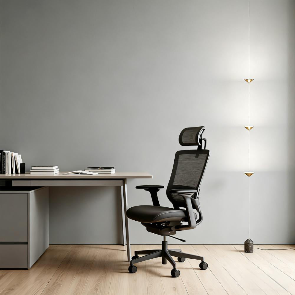 Ceiling To Floor Light Metal Triple Cone LED 350.0 cm Black Living Room Hallway Ambient Lighting | Thomler