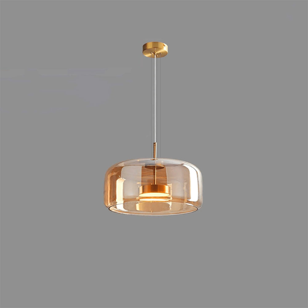 Pendant Light Glass Dome 10.2 in Smoked Kitchen Dining Room Hanging Ceiling Lamp Minimalist Modern Indoor Fixture | Thomler