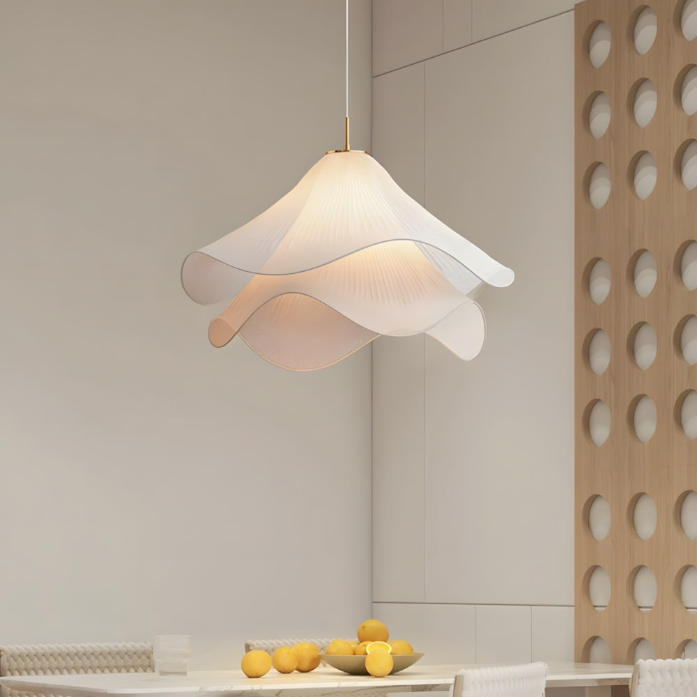 Pendant Light Fabric Floral Shade E27 60.0 cm Dining Room Bedroom Hanging Ceiling Lamp Soft Ambient Lighting | Thomler