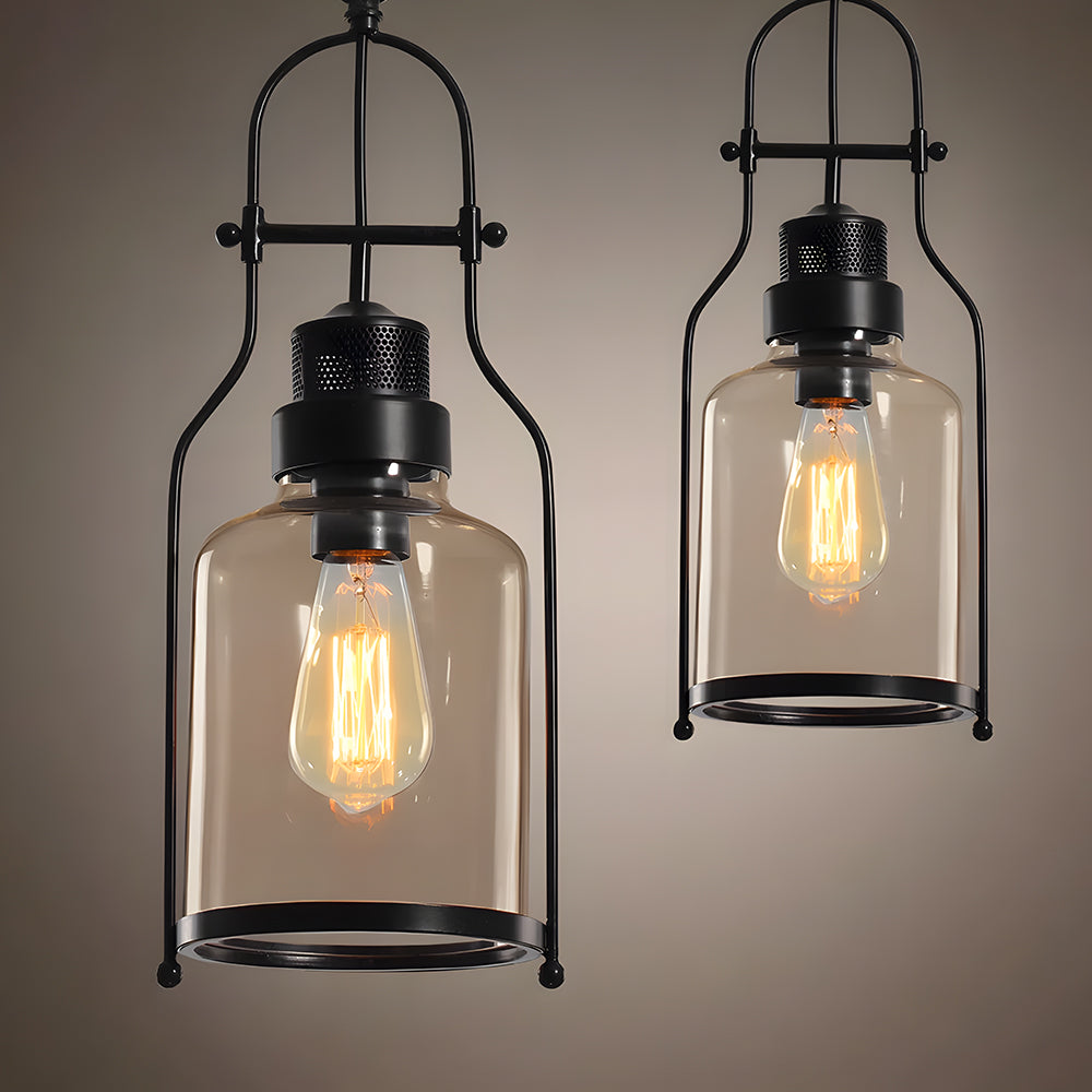 Pendant Light Metal 7.9 in Diameter 17.7 in Height Indoor Hallway Dining Room Living Room Vintage Industrial Style | Thomler