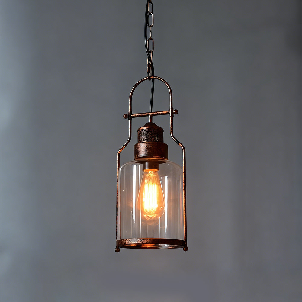 Pendant Light Metal 7.9 in Diameter 17.7 in Height Indoor Hallway Dining Room Living Room Vintage Industrial Style | Thomler