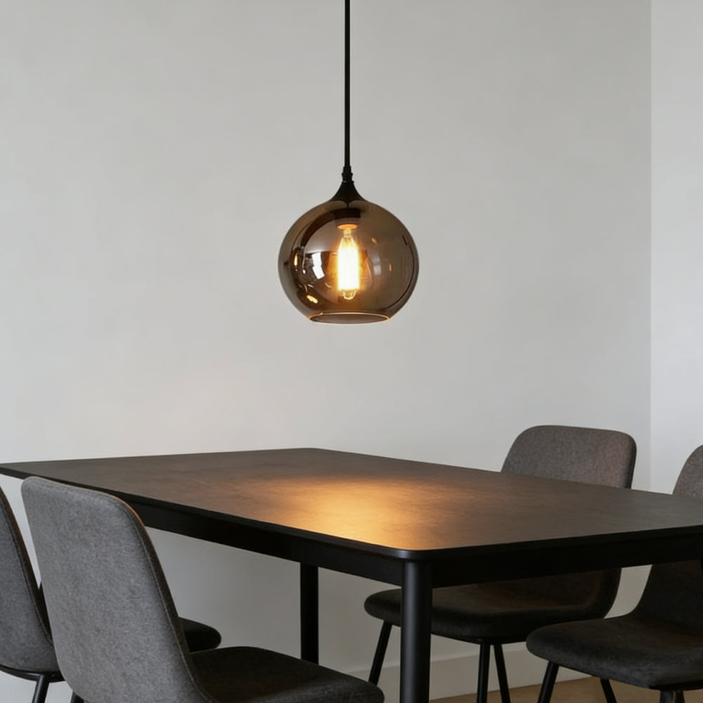 Pendant Light Glass Adjustable 11 in Indoor Dining Room Kitchen Island Ceiling Lamp | Thomler
