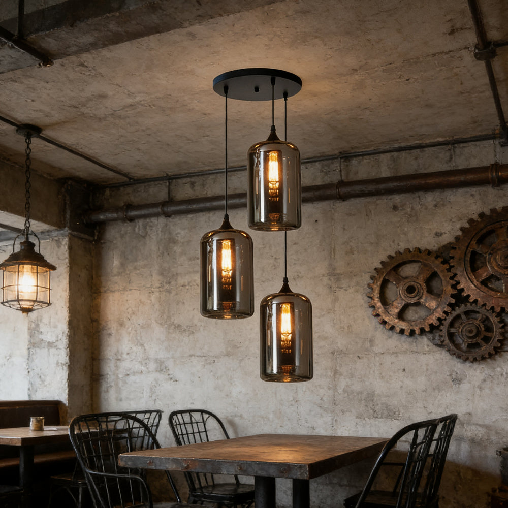 Pendant Light Glass Adjustable 11 in Indoor Dining Room Kitchen Island Ceiling Lamp | Thomler