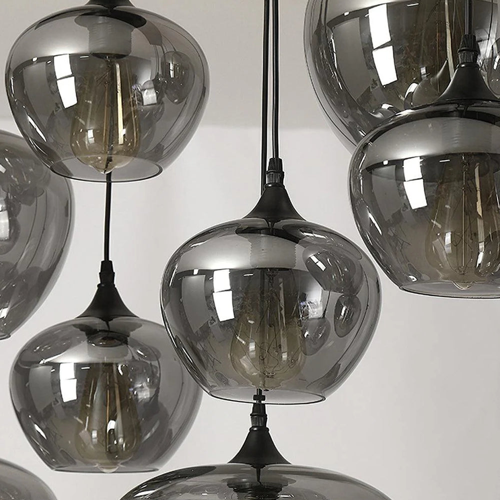Pendant Light Glass Adjustable 11 in Indoor Dining Room Kitchen Island Ceiling Lamp | Thomler