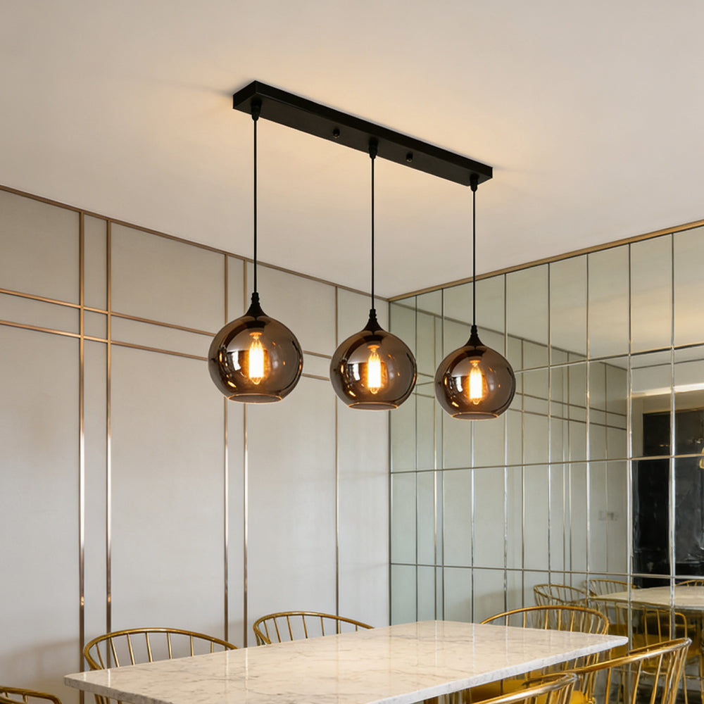 Pendant Light Glass Adjustable 11 in Indoor Dining Room Kitchen Island Ceiling Lamp | Thomler