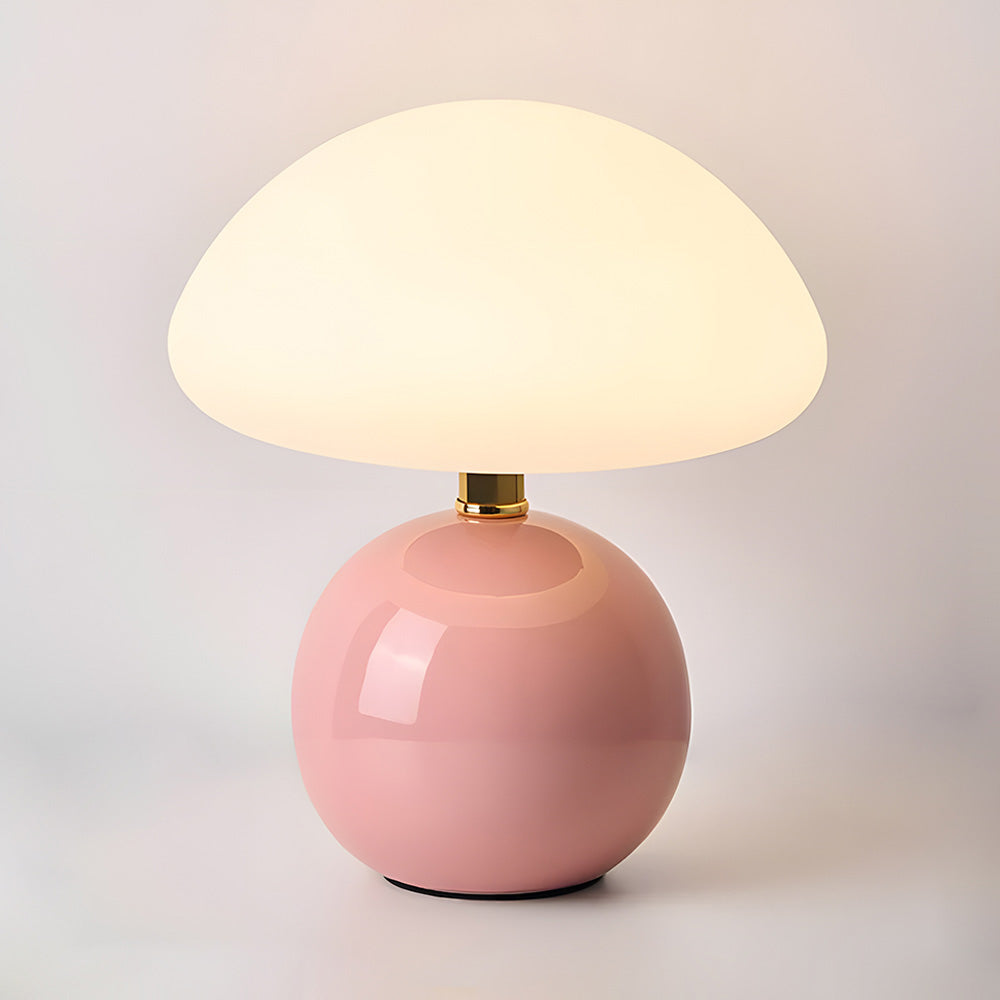 Table Lamp Ceramic 8.7 in LED Mushroom Shape 24W Indoor Bedside Desk Living Room | Thomler
