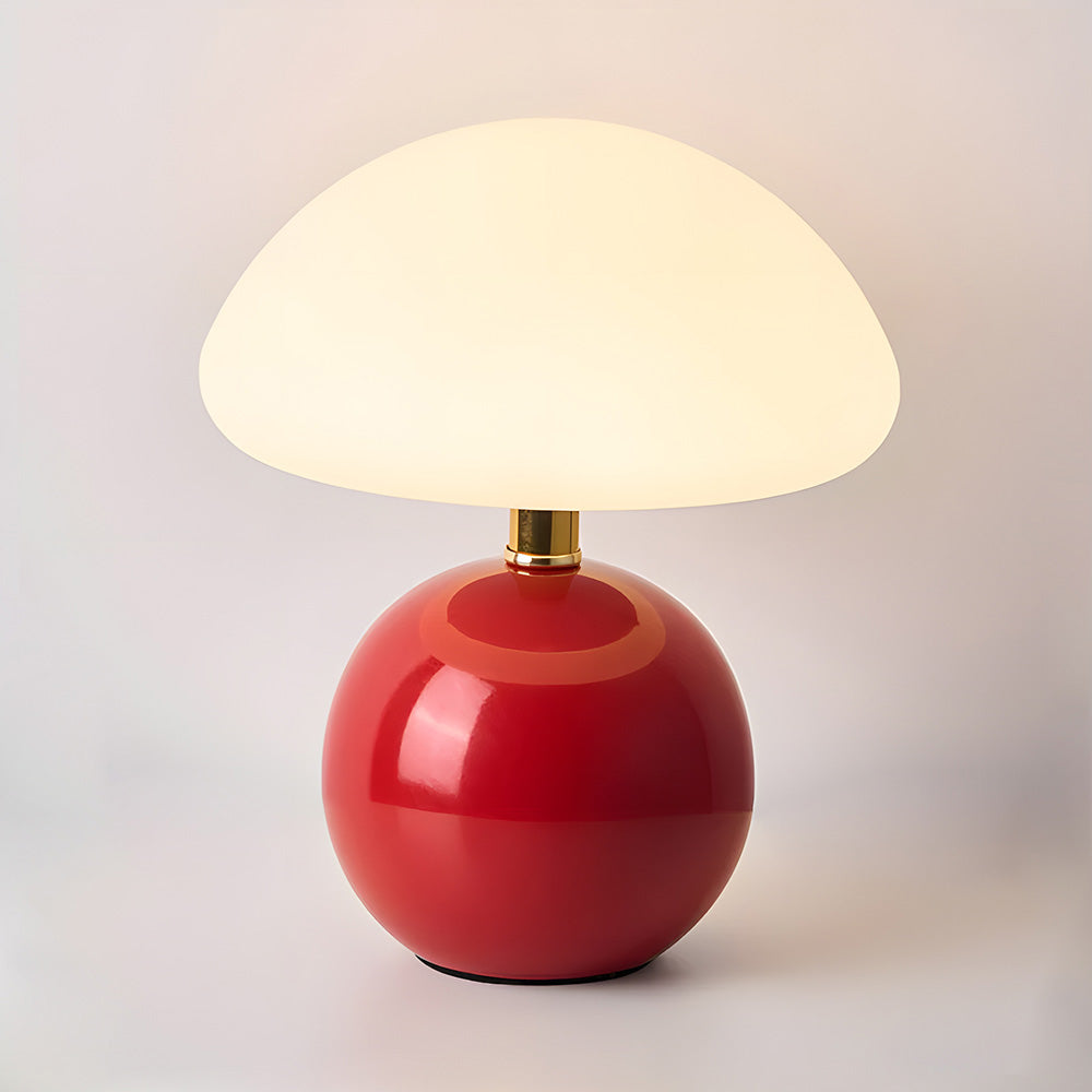 Table Lamp Ceramic 8.7 in LED Mushroom Shape 24W Indoor Bedside Desk Living Room | Thomler