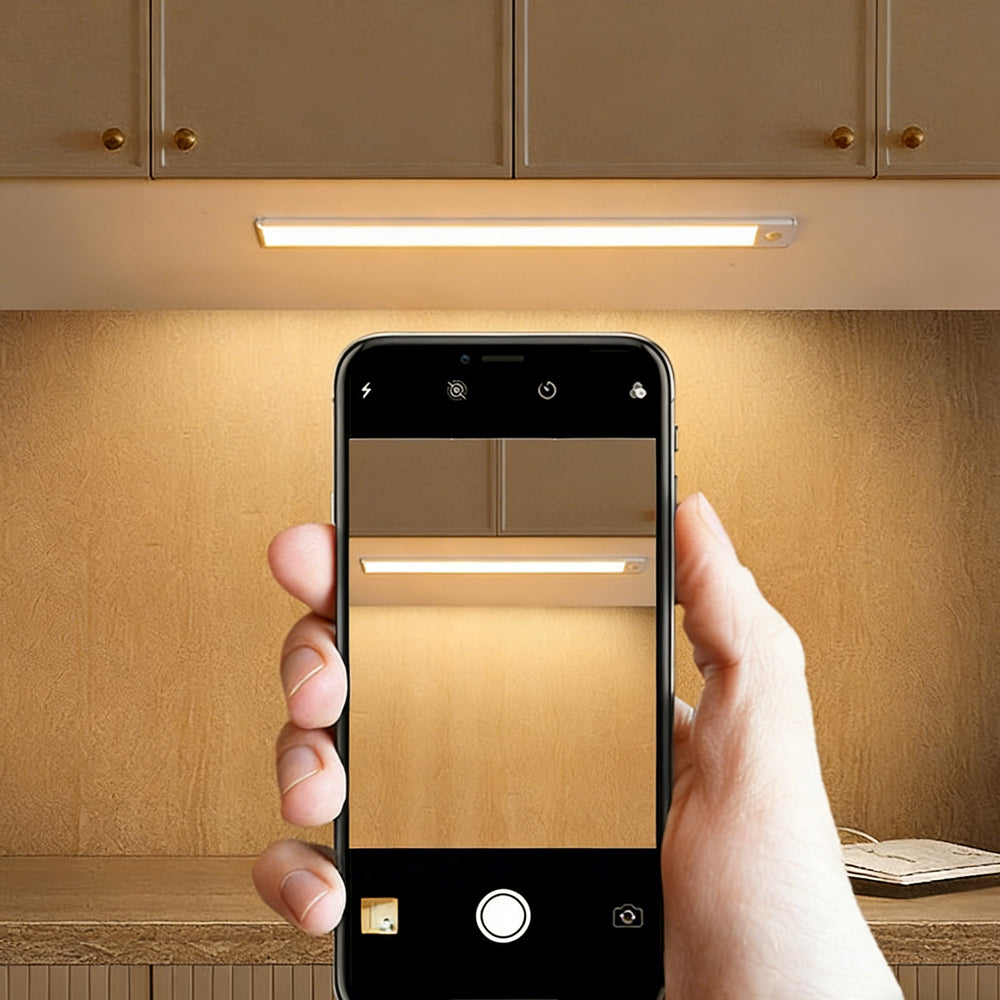 Wall Light Iron 7.9 in Rechargeable Battery Operated Indoor LED Under Cabinet Lighting Hallway Bedroom Kitchen Wireless | Thomler