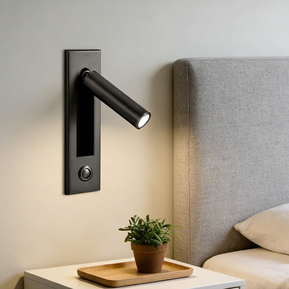 Wall Lamp Metal 18.0 cm Recessed LED Bedroom Hallway Reading Night Light Minimalist Flush Mounted Indoor Lighting | Thomler